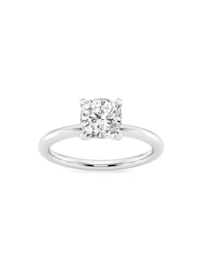 Saks Fifth Avenue Women's Build Your Own Collection Platinum & Lab Grown Cushion Cut Diamond Solitare Engagement Ring In 1.5 Tcw Platinum