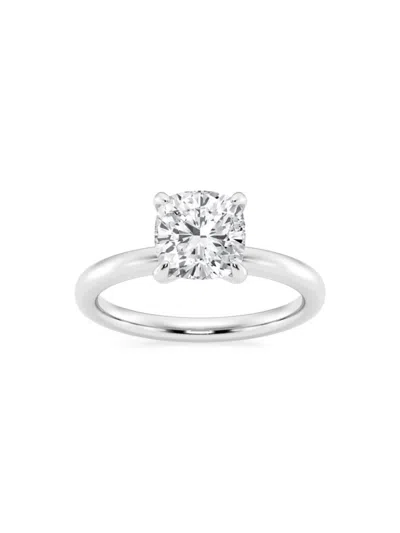 Saks Fifth Avenue Women's Build Your Own Collection Platinum & Lab Grown Cushion Cut Diamond Solitare Engagement Ring In 2 Tcw Platinum