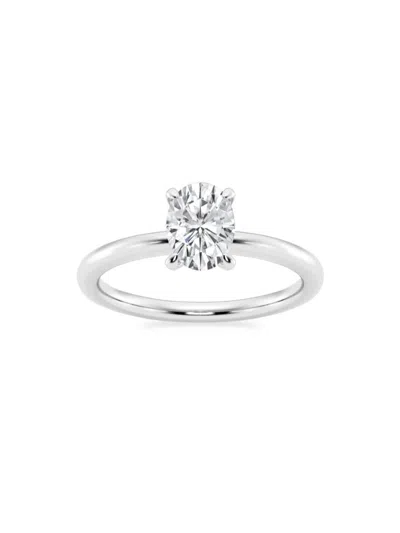 Saks Fifth Avenue Women's Build Your Own Collection Platinum & Lab Grown Oval Diamond Solitaire Engagement Ring In 1 Tcw Platinum