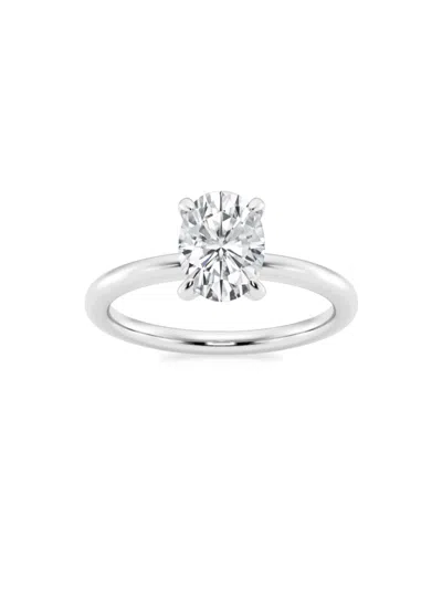 Saks Fifth Avenue Women's Build Your Own Collection Platinum & Lab Grown Oval Diamond Solitaire Engagement Ring In 1.5 Tcw Platinum