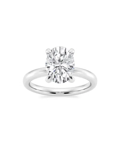 Saks Fifth Avenue Women's Build Your Own Collection Platinum & Lab Grown Oval Diamond Solitaire Engagement Ring In 3 Tcw Platinum