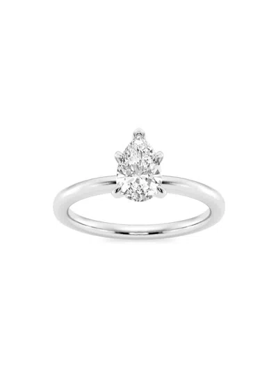 Saks Fifth Avenue Women's Build Your Own Collection Platinum & Lab Grown Pear Shape Diamond Solitare Engagement Ring In 1 Tcw Platinum