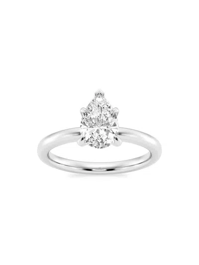 Saks Fifth Avenue Women's Build Your Own Collection Platinum & Lab Grown Pear Shape Diamond Solitare Engagement Ring In 1.5 Tcw Platinum