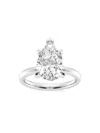 Saks Fifth Avenue Women's Build Your Own Collection Platinum & Lab Grown Pear Shape Diamond Solitare Engagement Ring In 4 Tcw Platinum
