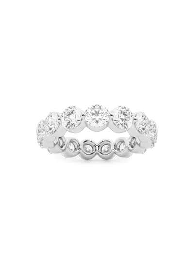 Saks Fifth Avenue Women's Build Your Own Collection Platinum & Lab Grown Round Diamond Floating Eternity Band In 4 Tcw Platinum