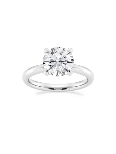 Saks Fifth Avenue Women's Build Your Own Collection Platinum & Lab Grown Round Diamond Solitaire Engagement Ring In 3 Tcw Platinum