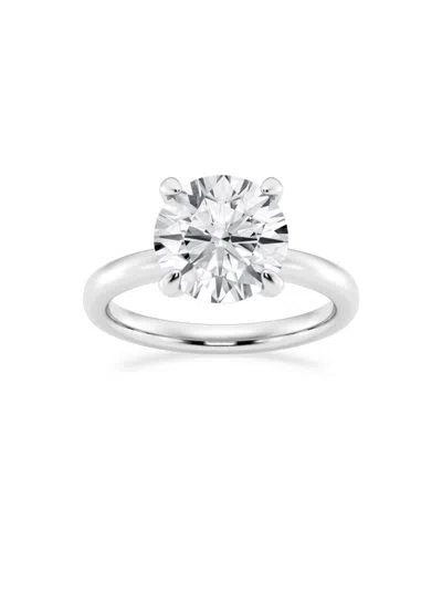 Saks Fifth Avenue Women's Build Your Own Collection Platinum & Lab Grown Round Diamond Solitaire Engagement Ring In 4 Tcw Platinum