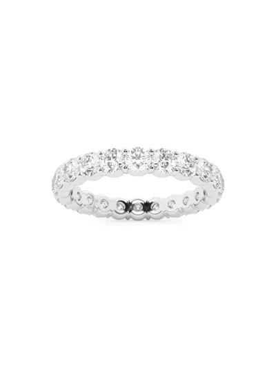 Saks Fifth Avenue Women's Build Your Own Collection Platinum & Natural Round Diamond Eternity Band In 2 Tcw Platinum
