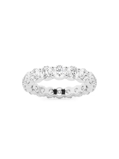 Saks Fifth Avenue Women's Build Your Own Collection Platinum & Natural Round Diamond Eternity Band In 3 Tcw Platinum