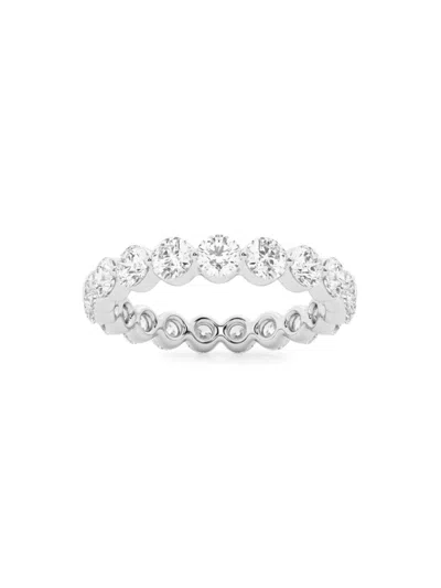 Saks Fifth Avenue Women's Build Your Own Collection Platinum & Natural Round Diamond Floating Eternity Band In 2 Tcw Platinum