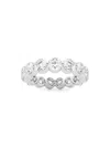 Saks Fifth Avenue Women's Build Your Own Collection Platinum & Natural Round Diamond Floating Eternity Band In 4 Tcw Platinum