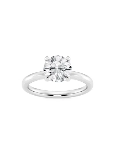 Saks Fifth Avenue Women's Build Your Own Collection Platinum & Round Natural Diamond Solitaire Engagement Ring In 2 Tcw
