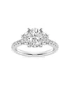 Saks Fifth Avenue Women's Build Your Own Collection Platinum & Three Stone Lab Grown Diamond Engagement Ring In 2.75 Tcw
