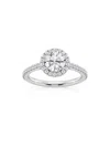 Saks Fifth Avenue Women's Build Your Own Collection 14k White Gold Lab Grown Diamond Halo Engagement Ring In 1.3 Tcw