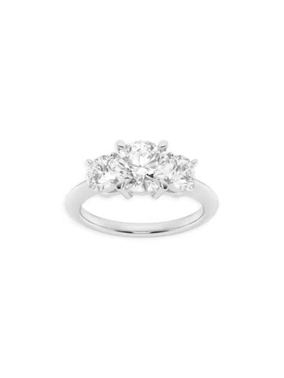 Saks Fifth Avenue Women's Build Your Own Collection Platinum Three Stone Lab Grown Diamond Engagement Ring In 3 Tcw
