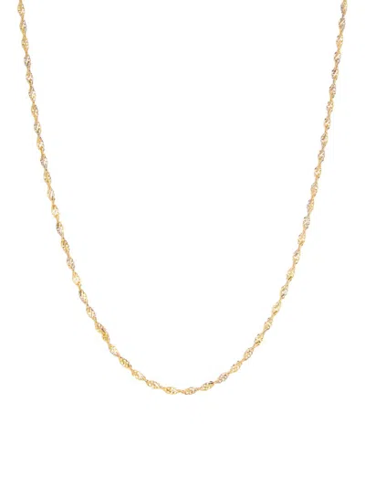 Saks Fifth Avenue Women's Build Your Own Collection Two Tone Singapore Chain Necklace In 2.5 Mm