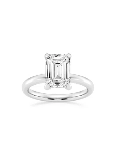 Saks Fifth Avenue Women's Build Your Own Collection White Gold & Emerald Cut Diamond Solitaire Engagement Ring In 2.5 Tcw