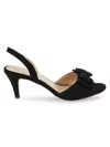 Saks Fifth Avenue Women's Camilla 66mm Animal Print Slingback Sandals In Black Suede