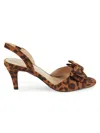 Saks Fifth Avenue Women's Camilla 66mm Animal Print Slingback Sandals In Leopard