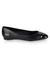 Saks Fifth Avenue Women's Bow Slingback Leather Flats In Black