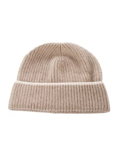 Pre-owned Saks Fifth Avenue Women's Cashmere Beanie W/tags In Neutrals