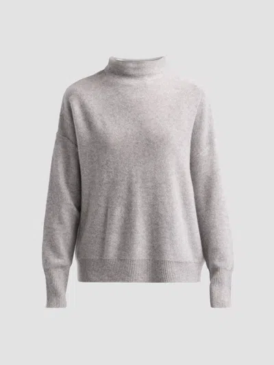 Saks Fifth Avenue Women's Cashmere Drop-shoulder Turtleneck Sweater In Gray