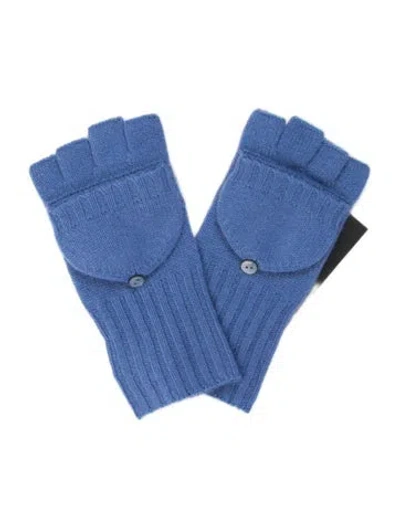 Pre-owned Saks Fifth Avenue Women's Cashmere Gloves W/tags In Blue