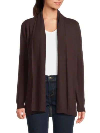 Saks Fifth Avenue Women's Cashmere Open-front Cardigan In Brown