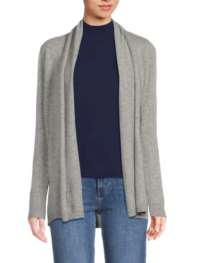 Saks Fifth Avenue Women's Cashmere Open-front Cardigan In Gray