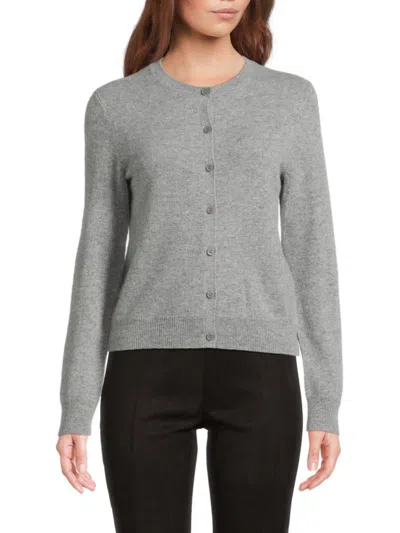 Saks Fifth Avenue Women's Cashmere Open-front Cardigan In Gray