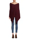 Saks Fifth Avenue Women's Cashmere Poncho In Burgundy