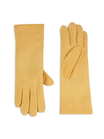 Saks Fifth Avenue Women's Cashmere-lined Suede Gloves In Neutral