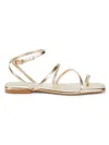 Saks Fifth Avenue Women's Catania Strappy Metallic Flat Sandals
