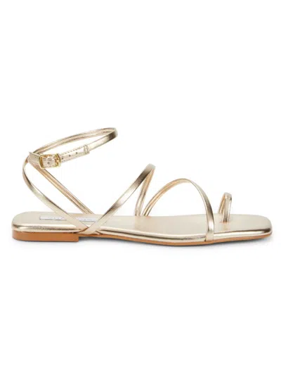 Saks Fifth Avenue Women's Catania Strappy Metallic Flat Sandals