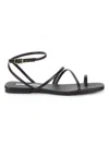 Saks Fifth Avenue Women's Catania Strappy Metallic Flat Sandals