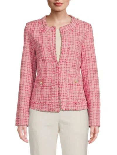 Saks Fifth Avenue Women's Checked Tweed Jacket In Almond Blossom
