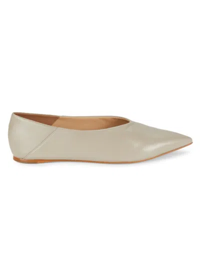 Saks Fifth Avenue Women's Collapsible Leather Flats In Soft Cashmere