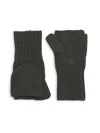Saks Fifth Avenue Women's Collection Cable-knit Wool Magnetic Flip-top Mittens In Spruce