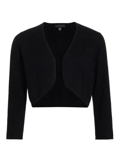 Saks Fifth Avenue Women's Collection Cashmere Cropped Open Bolero Cardigan In Black