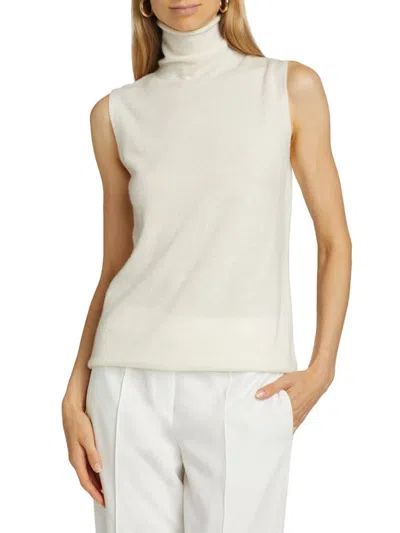 Saks Fifth Avenue Women's Collection Cashmere Turtleneck Vest In White