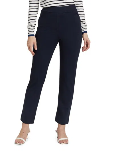 Saks Fifth Avenue Women's Collection Ponte Slim-fit Pants In Deep Navy