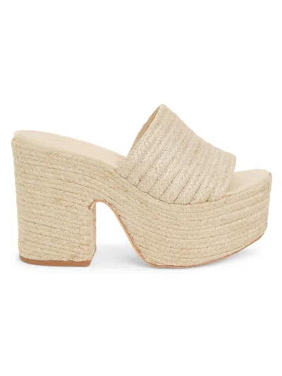 Saks Fifth Avenue Women's Corda 110mm Jute Platform Clogs In Natural