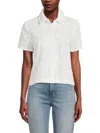 Saks Fifth Avenue Women's Cotton Embroidered Shirt In White