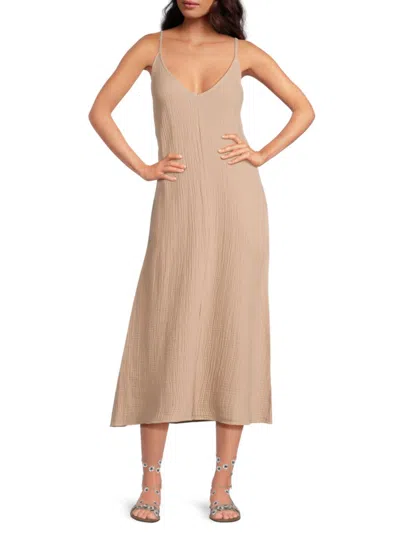 Saks Fifth Avenue Women's Crinkle Double Gauze Cotton A-line Midi-dress