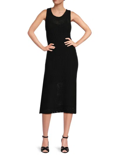 Saks Fifth Avenue Women's Crochet Midi Dress In Black