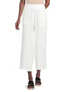 Saks Fifth Avenue Women's Cropped Wide Leg Pants In White