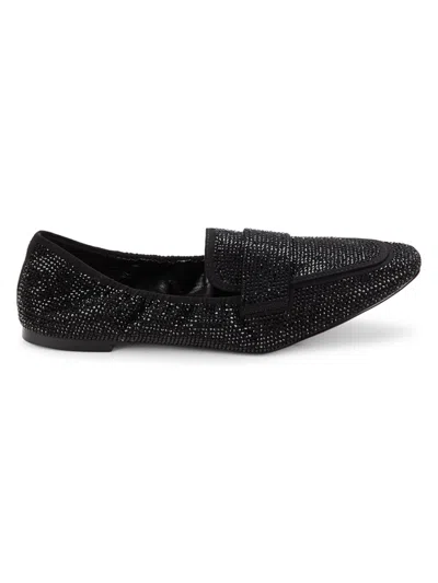 Saks Fifth Avenue Women's Demi Embellished Loafers In Black Rhinestone