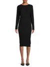 Saks Fifth Avenue Women's Easy Fit Midi Bodycon Dress In Black