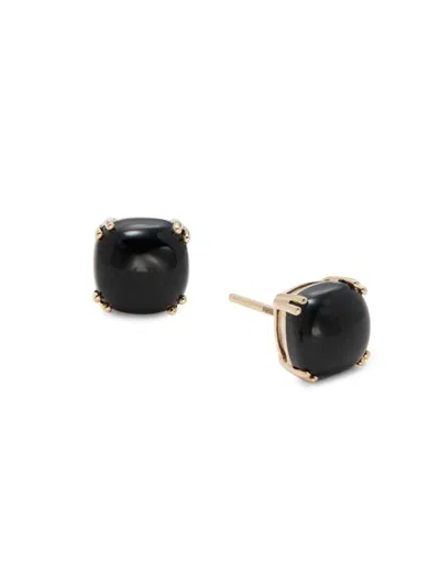 Saks Fifth Avenue Women's Eclipse 14k Yellow Gold & Onyx Stud Earrings