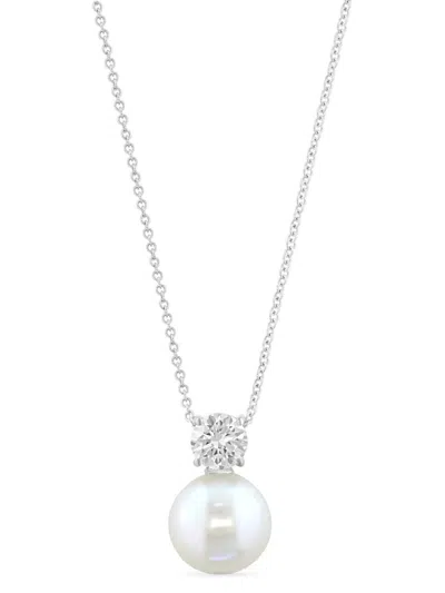 Saks Fifth Avenue Women's Effy 18k-white-gold, 0.78 Lab-grown Diamond, Freshwater Pearl Necklace In Pink